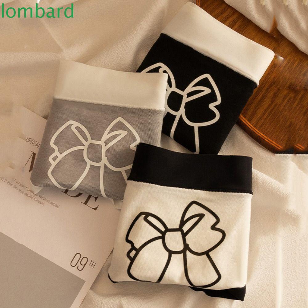 Quần Lót Cotton Mềm Mại Thoáng Khí Đính Nơ Màu Trơn Đơn Giản Cho Nữ