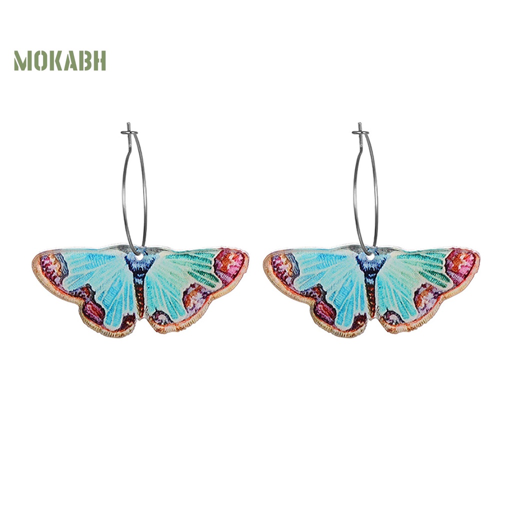 1 Đôi Bông Tai Hình Bướm Bằng Acrylic Phong Cách Cổ Điển Thời Trang