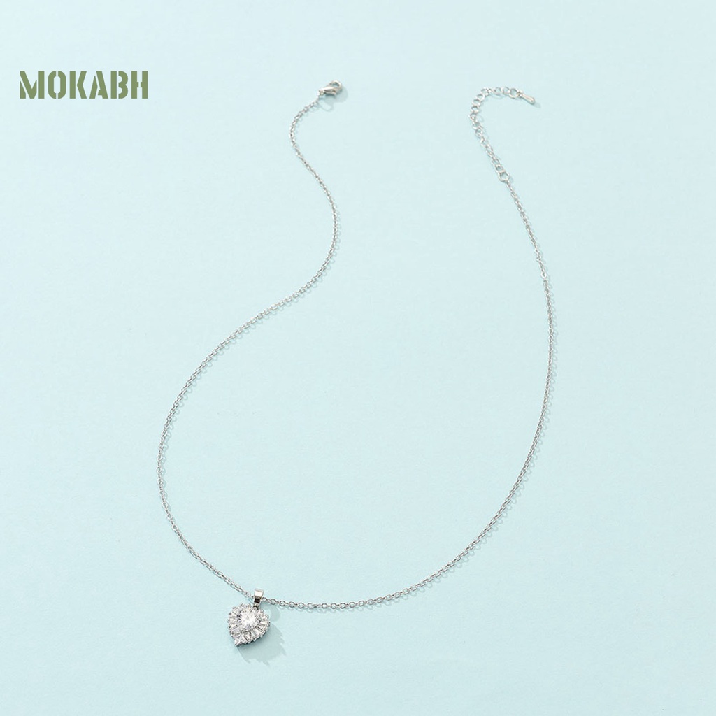 Vòng cổ Mặt Hình Trái Tim Đính Đá Sang Trọng Cho Nữ