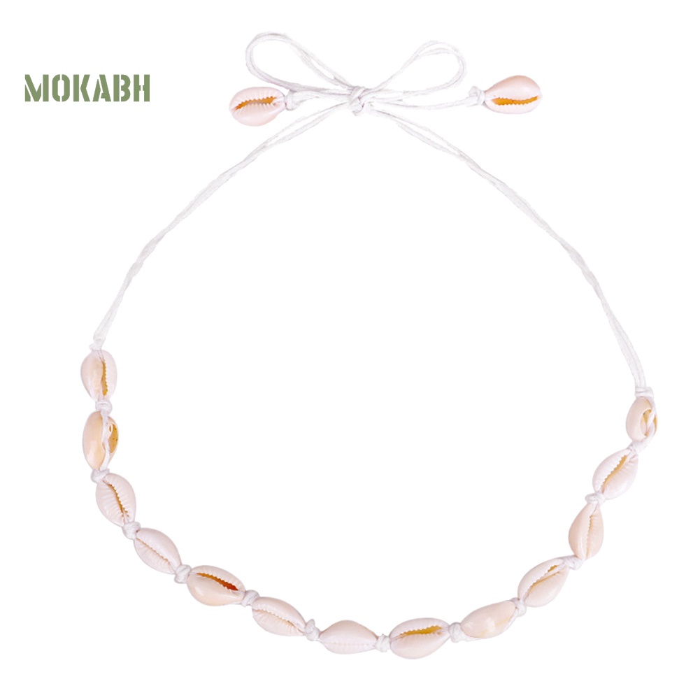 [Hot] Vòng Cổ Choker Thắt Nút Mặt Hình Vỏ Sò Phong Cách Bohemia Đi Biển Mùa