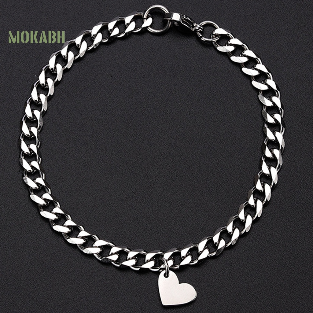 1 Cặp Vòng Đeo Tay Cặp Hình Trái Tim Bằng Hợp Kim Phong Cách Tối Giản Thời Trang