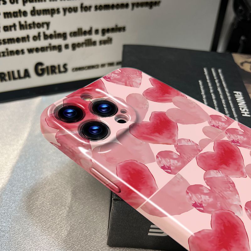 Ốp Điện Thoại Họa Tiết Trái Tim Dễ Thương Cho Iphone 1113 Xr xs Max 12 14 Pro Max