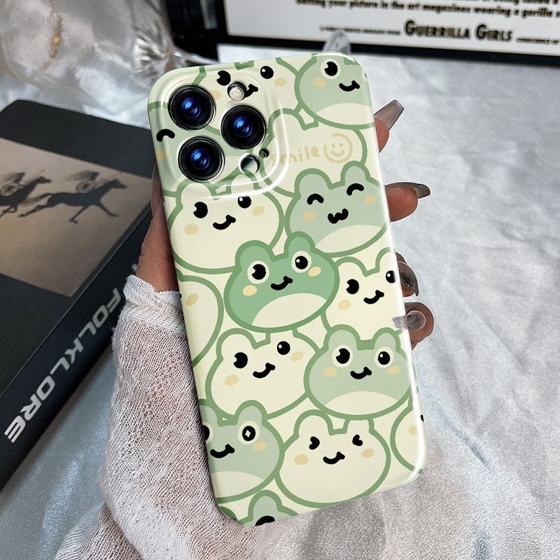 Ốp Điện Thoại Cứng Hình Ếch Dễ Thương Cho iPhone14promax 12XR / 11 8