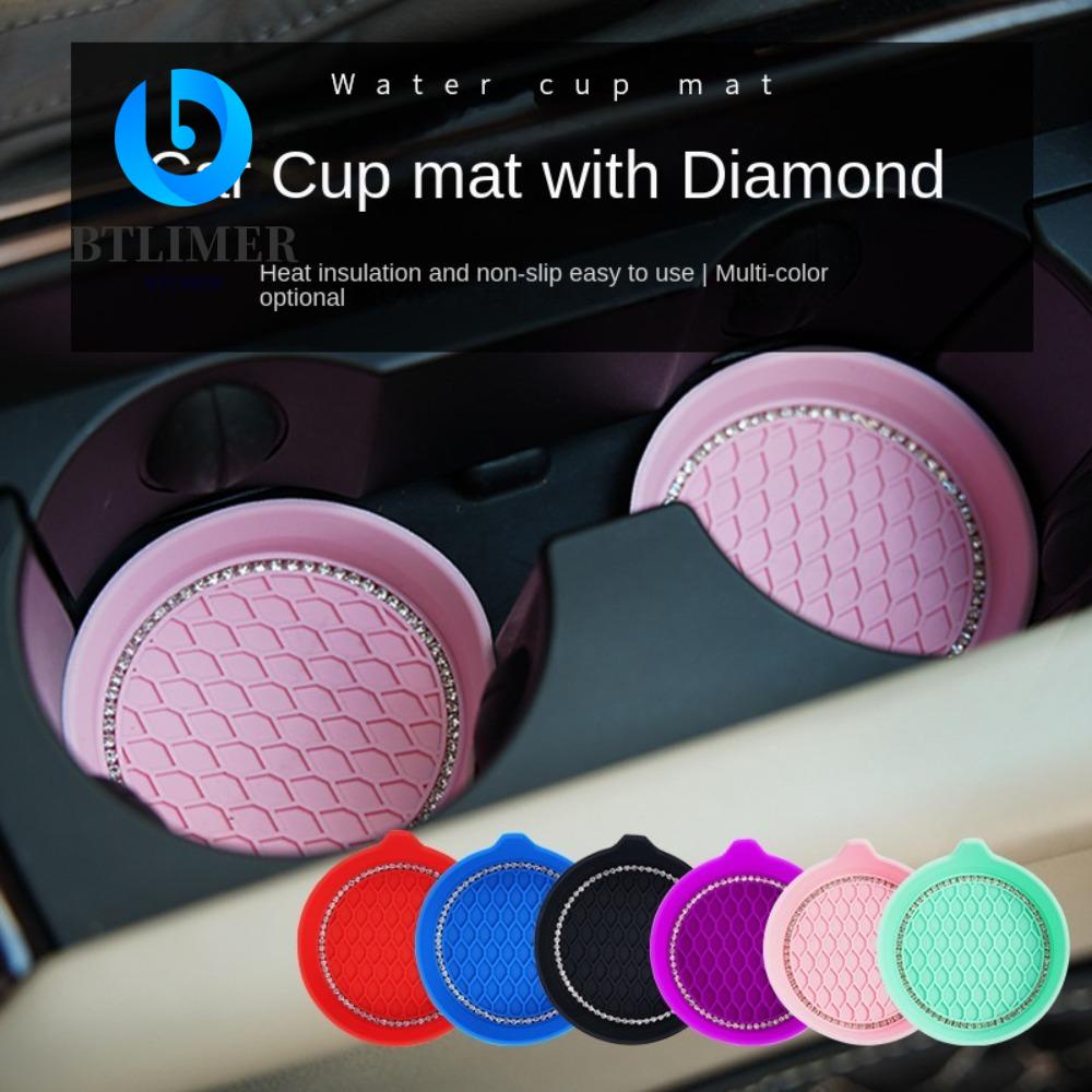 Btlimer Tấm Lót Cốc Cách Nhiệt Chống Trượt Lấp Lánh Dành Cho Xe Hơi