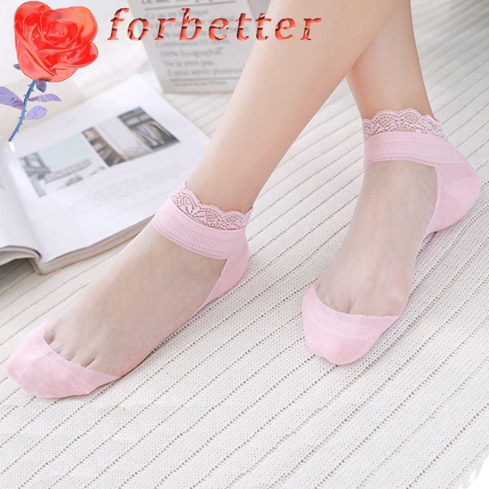 Vớ Ren Rỗng Trong Suốt Thấm Hút Mồ Hôi Phối Diềm Xếp Nếp Dễ Thương