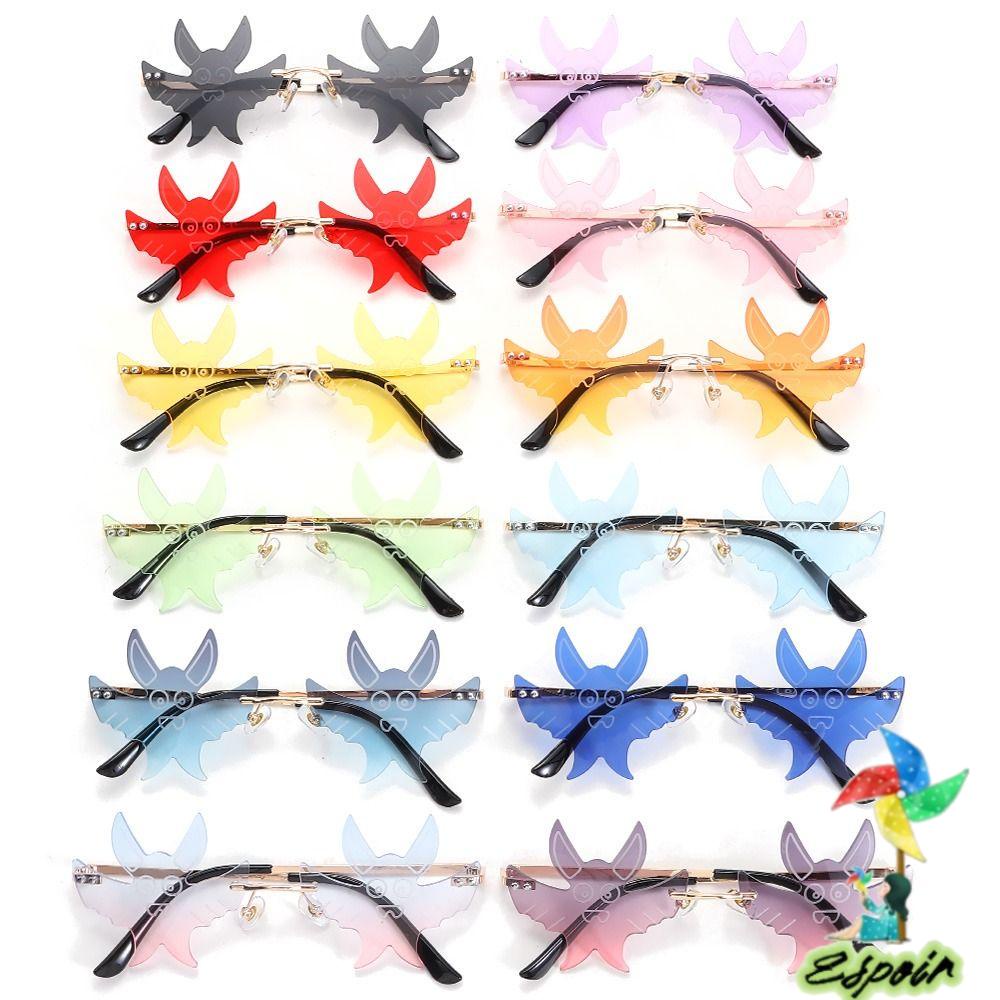 ESPO Kính Mát Hình Dơi Không Viền Hóa Trang Halloween Vui Nhộn Cho Nam Và Nữ