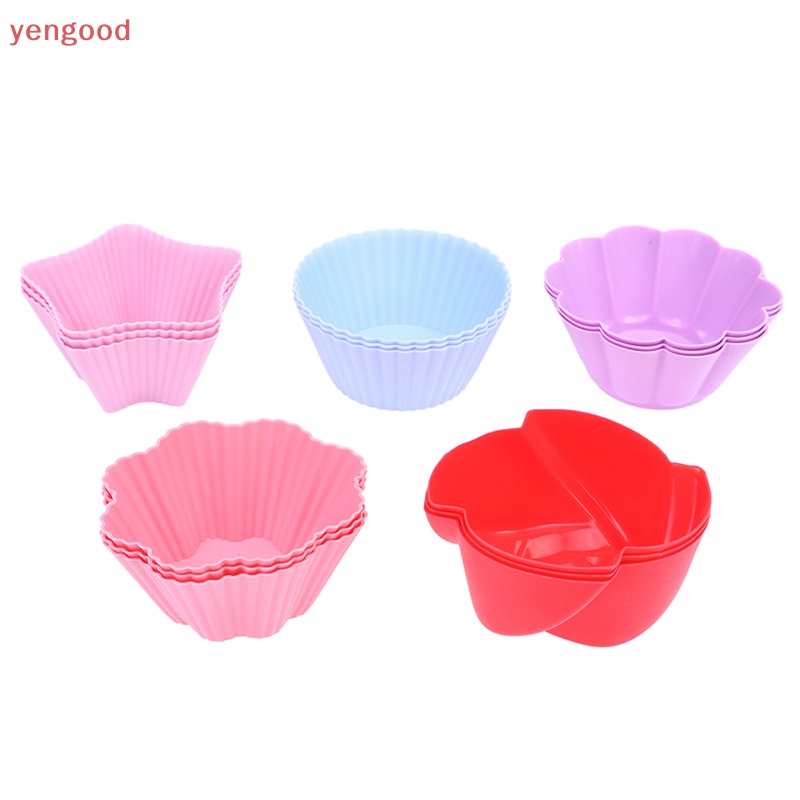 Bộ 4 Khuôn Silicone Làm Bánh Nhiều Hình Dạng Không Dễ Vệ Sinh Tái Sử Dụng Tiện Lợi