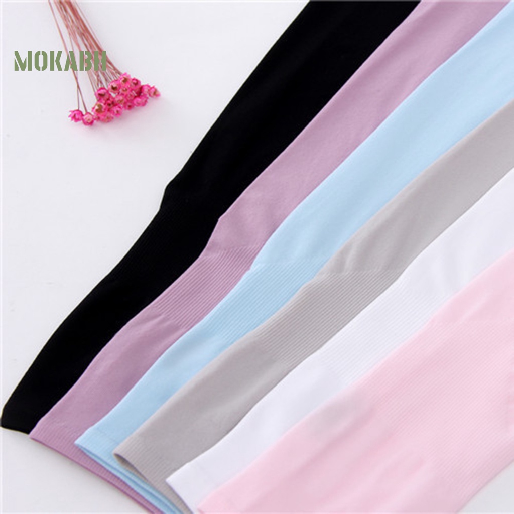 1 Cặp Vỏ Bọc Tay Dài Bằng Sợi Acrylic Độ Co Giãn Cao Chống Nắng Cho Mùa Hè