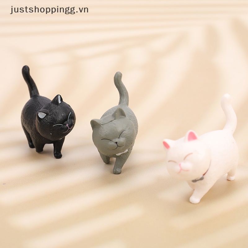 1 Mô Hình Chú Mèo Mini Bằng PVC Dễ Thương Dùng Trang Trí