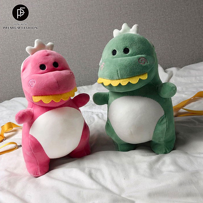 Túi đeo chéo MOUSSON họa tiết khủng long hoạt hình nhồi bông dễ thương cho bé gái