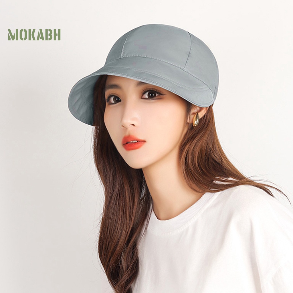 Nón Rộng Vành Chống Tia UV Thoáng Khí Màu Sắc Đơn Giản Dành Cho Nữ