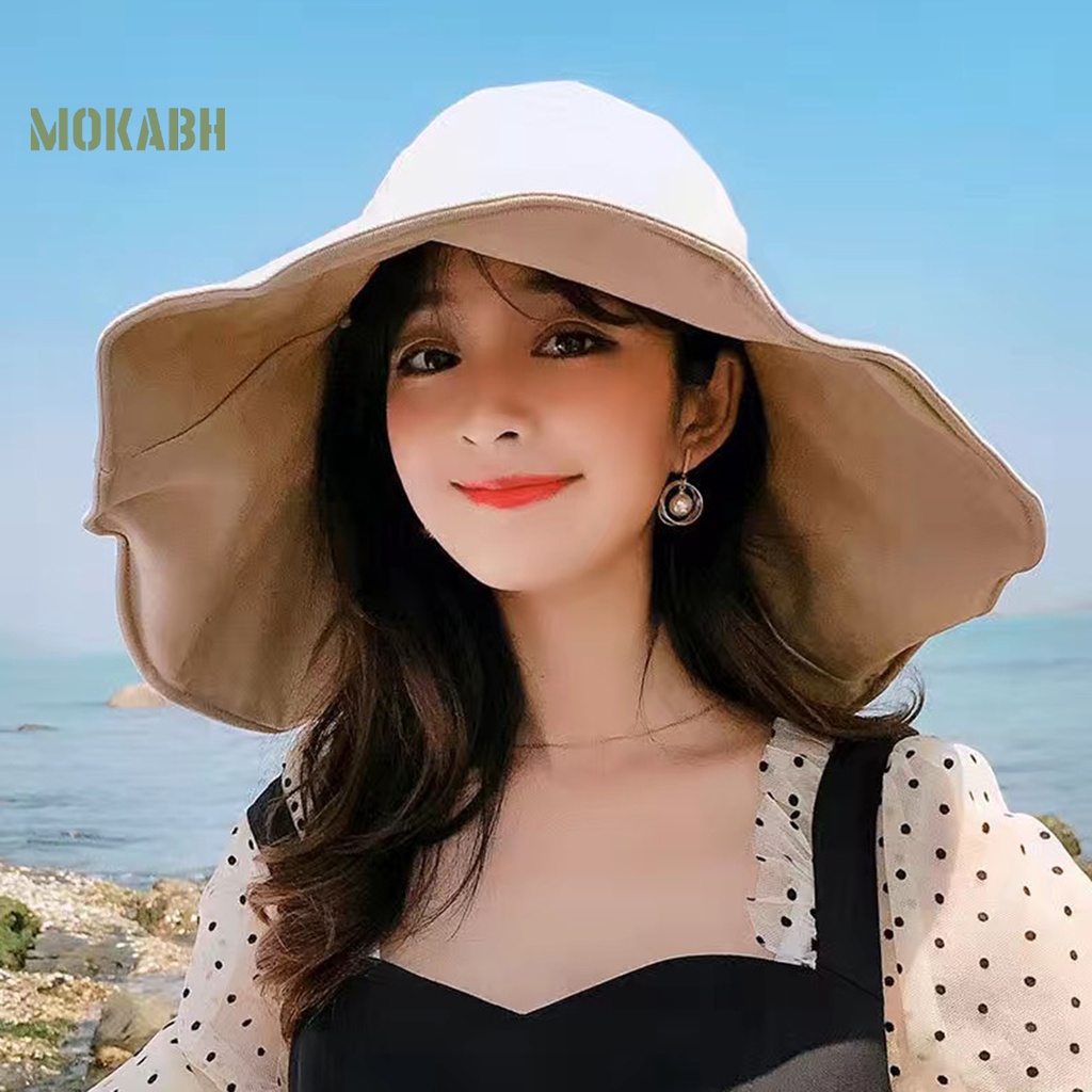 Nón Tai Bèo Hai Lớp Cách Nhiệt Chống Tia UV Màu Sắc Đơn Giản Dành Cho Nữ