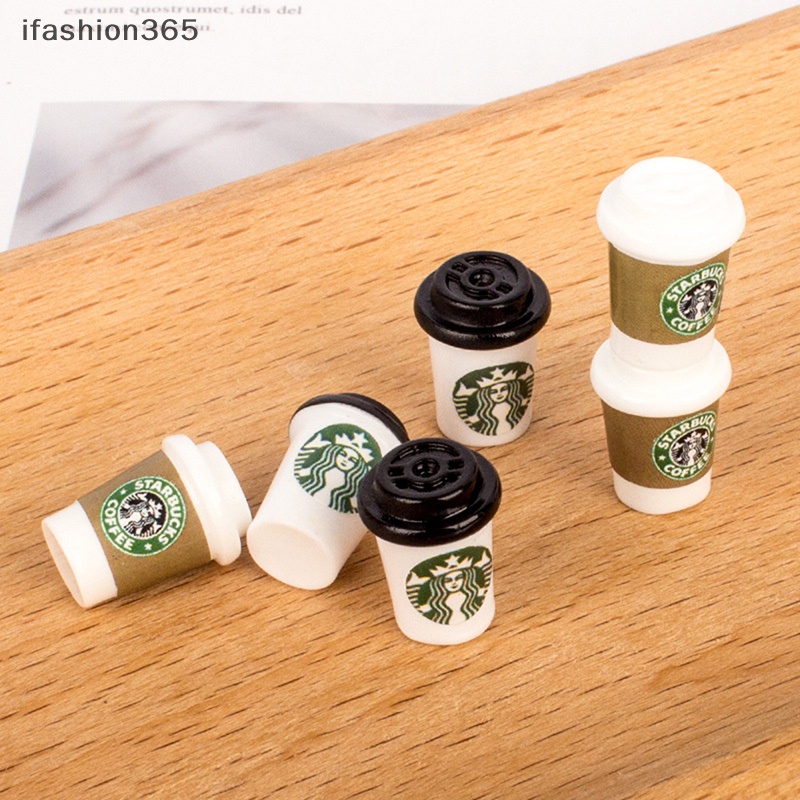 Set 10 Ly Cà Phê Mini Tỉ Lệ 1: 12 Dùng Trang Trí Nhà Búp Bê 1: 12