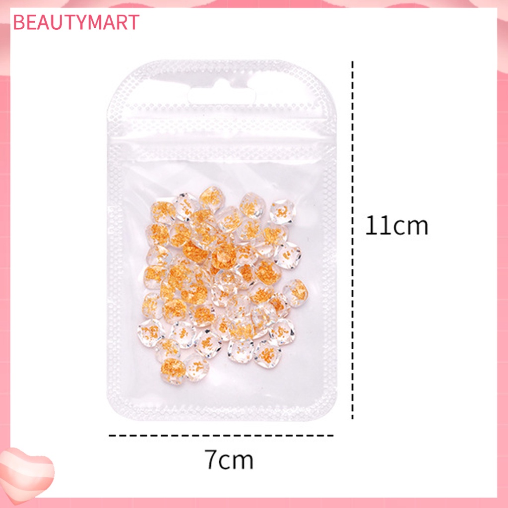 Set 50 Phụ Kiện Trang Trí Móng Tay Tạo Hiệu Ứng 3D Bằng Nhựa Resin Chống Thấm Nước DIY