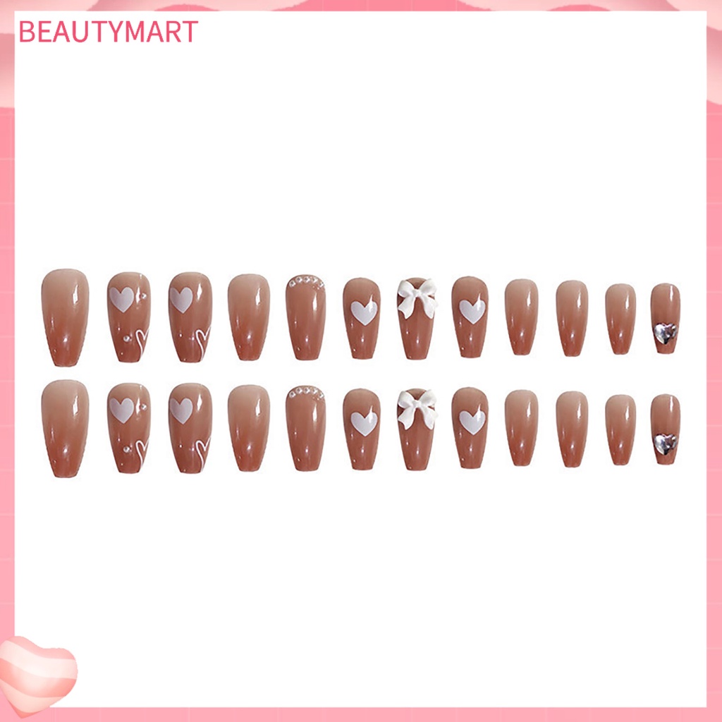 1 Bộ Móng Tay Giả Siêu Mỏng Không Phai Màu Trang Trí Hiệu Ứng Dạng Nhấn Bằng Nhựa Sáng Bóng