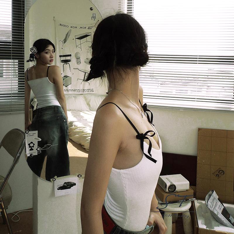 Áo Hai Dây CY03 Màu Sắc Tương Phản Thời Trang Mùa Hè Cho Nữ