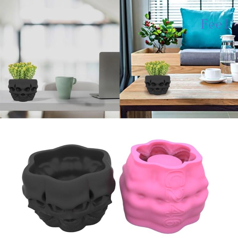 Khuôn Silicone Tạo Hình Làm Xà Phòng Hình Đầu Lâu 3D DIY