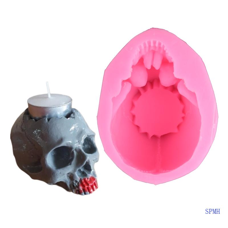 Khuôn Làm Nến Bằng Silicone Hình Đầu Lâu Không Biến Dạng Siêu Bền