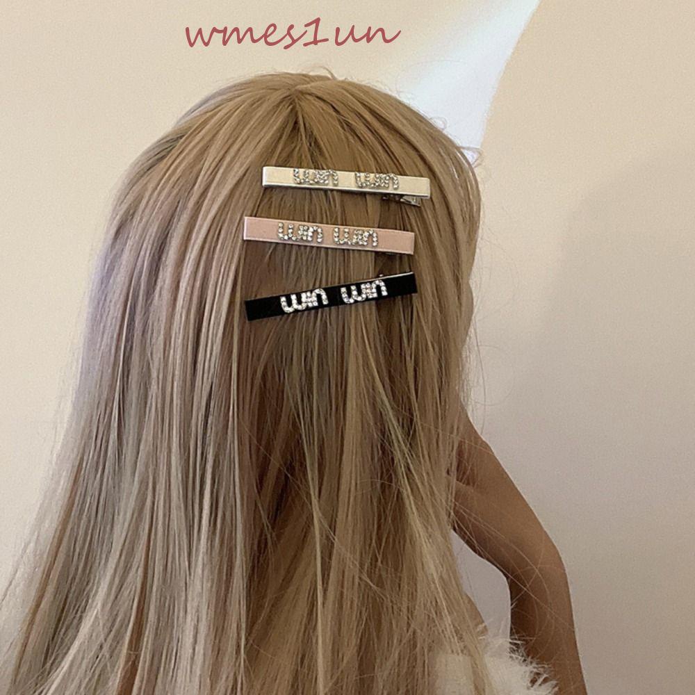 Kẹp Tóc Mỏ Vịt Mỏng In Chữ WMES15H Sáng Tạo Phong Cách Hàn Quốc Cho Nữ