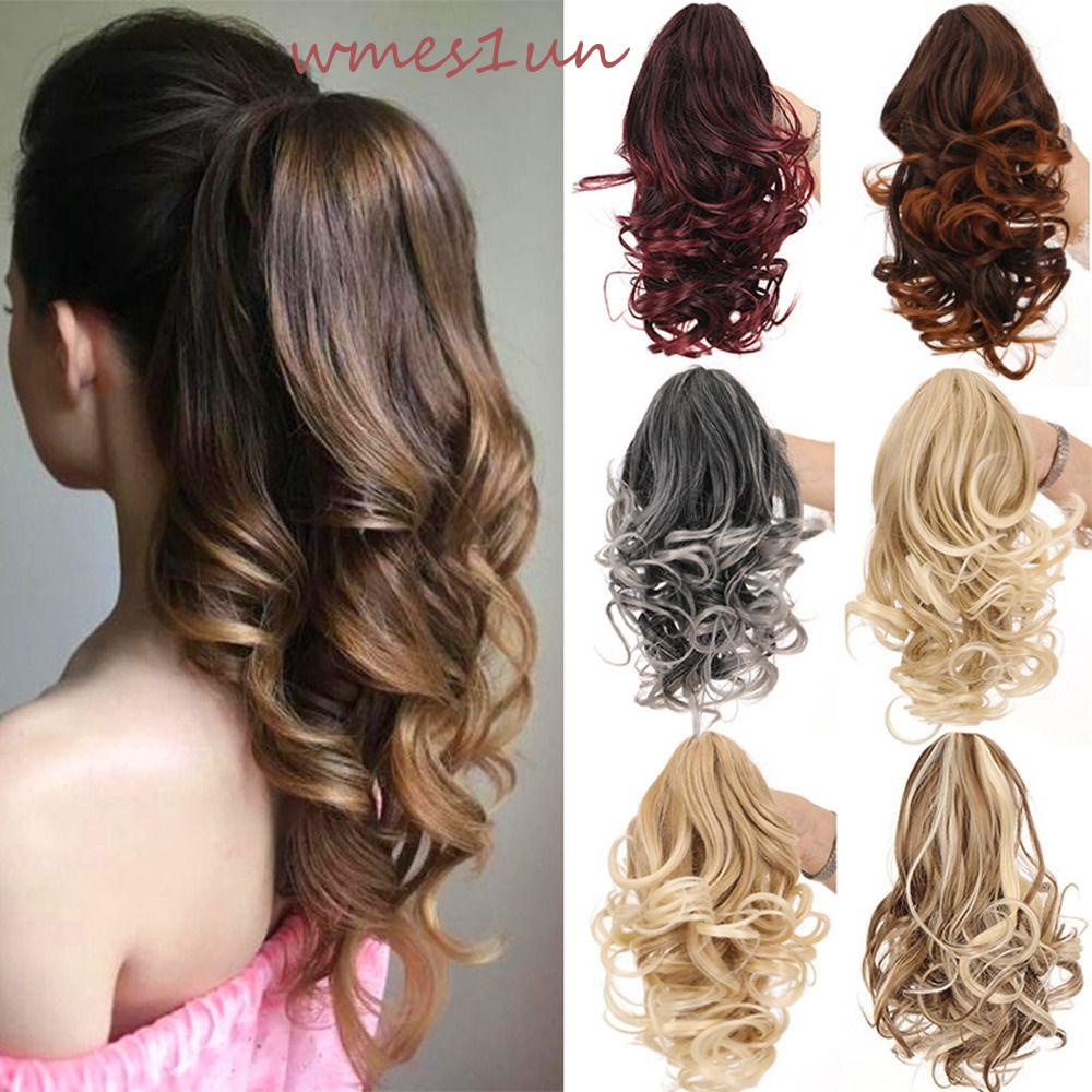 Tóc Giả Đuôi Ngựa Ngắn 15H Bằng Sợi Tổng Hợp Mềm Tự Nhiên Dễ Phối Đồ Cho Nữ