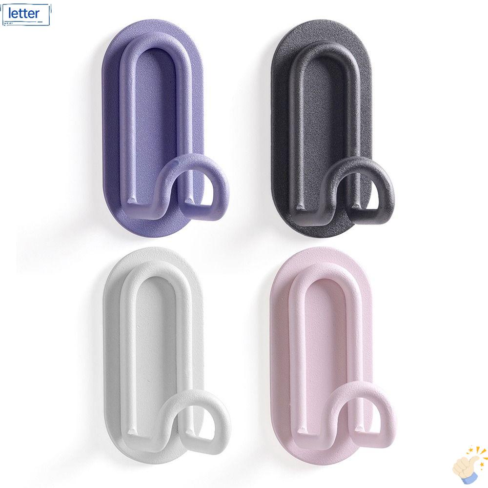 LET Bộ 4 Móc Treo Đồ Dán Tường Nhà Tắm Hình Cà Vạt Dễ Thương