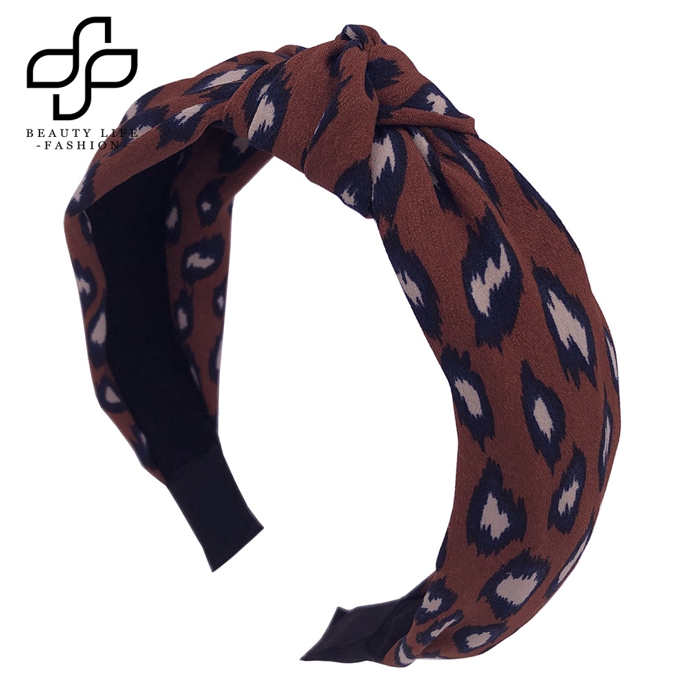 Băng Đô Vải Lông Họa Tiết Da Báo Thời Trang Dành Cho Nữ