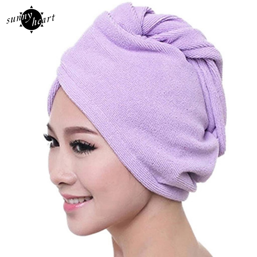 Khăn Quấn Tóc Bằng Sợi Micro Thấm Hút Nước Tốt Thoáng Khí Tiện Dụng Cho Nhà Tắm