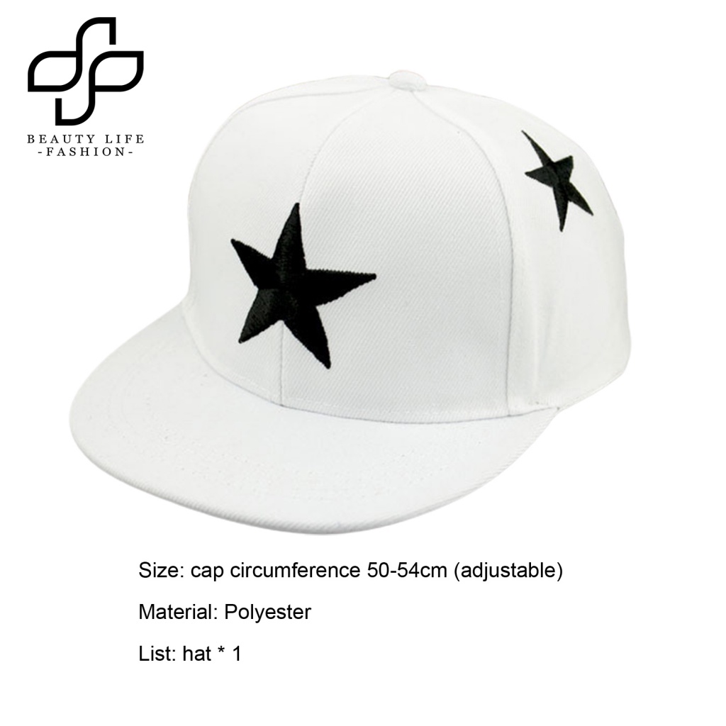 Mũ Lưỡi Trai Thêu Hình Ngôi Sao Năm Cánh Thời Trang Cho Bé 3-8 Tuổi