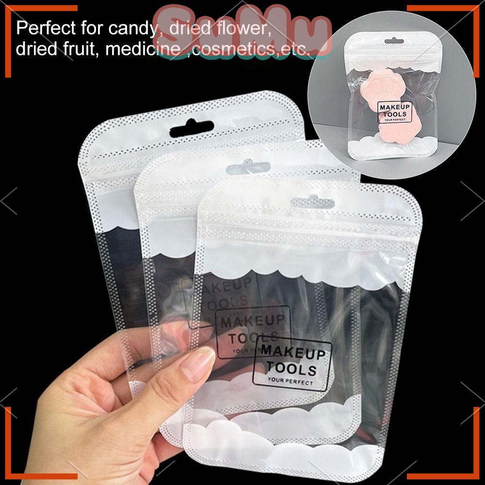 Túi Zip Trong Suốt Tự Dính Có Lỗ Treo Trưng Bày Trang Sức