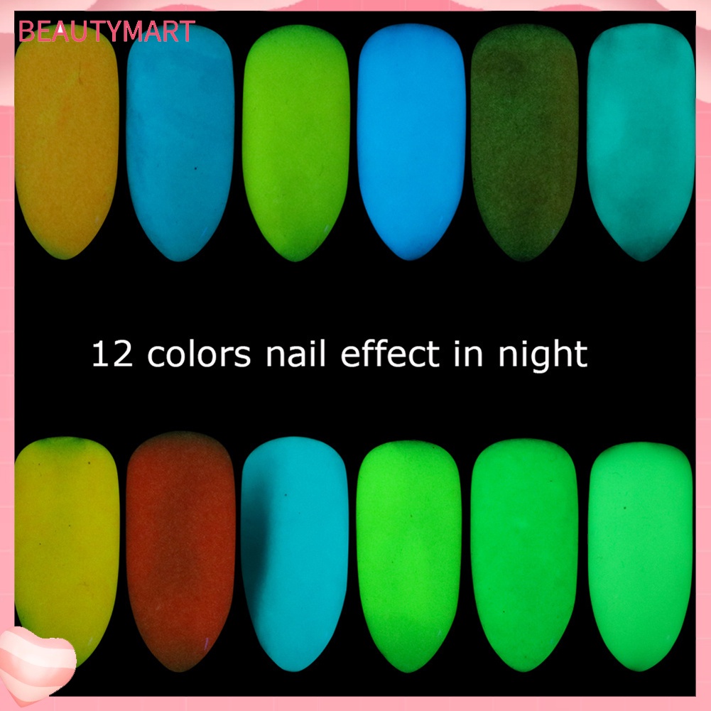 Bột Dạ Quang Lấp Lánh Dùng Trang Trí Móng Tay DIY