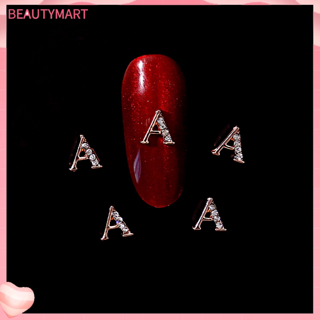 Set 10 Hạt Đá 26 Chữ Cái Ba Chiều Dùng Trang Trí Móng Tay Nghệ Thuật DIY