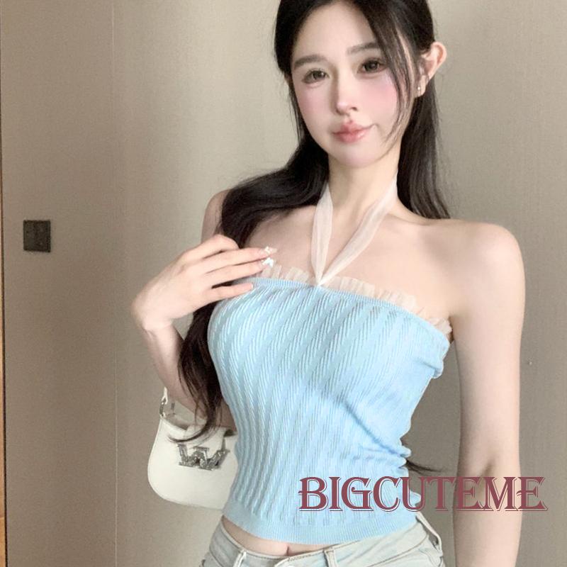 Áo Hai Dây Vải Tuyn Hở Lưng Thời Trang Mùa Hè Cho Nữ