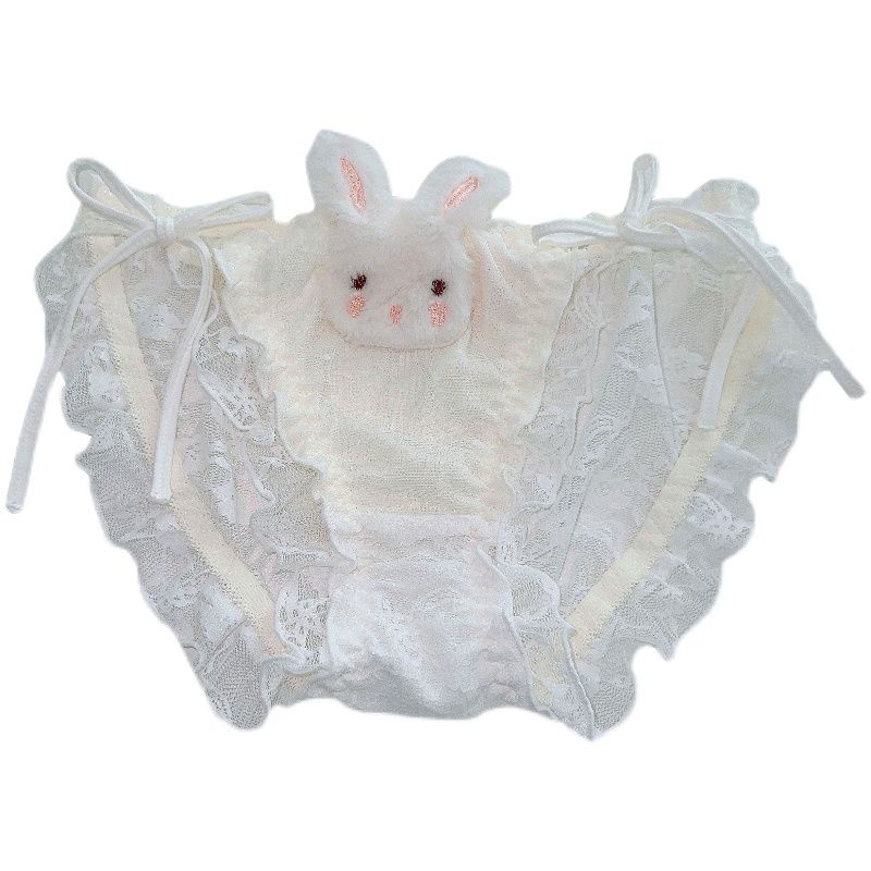 Quần Lót Ren Mỏng Thoáng Khí In Họa Tiết Hoạt Hình Phong Cách Lolita Nhật Bản Dễ Thương Cho Nữ