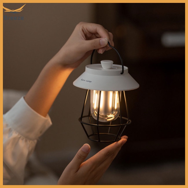 Đèn Lồng Cắm Trại Chống Thấm Nước Phong Cách Cổ Điển Kèm Sạc Usb Tiện Dụng