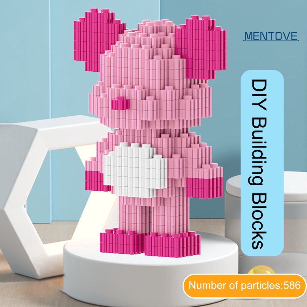 1 Đồ chơi trẻ em Lắp Ráp Mô Hình Gấu Mini 586 Mảnh DIY Dễ Thương Đa Ứng Dụng