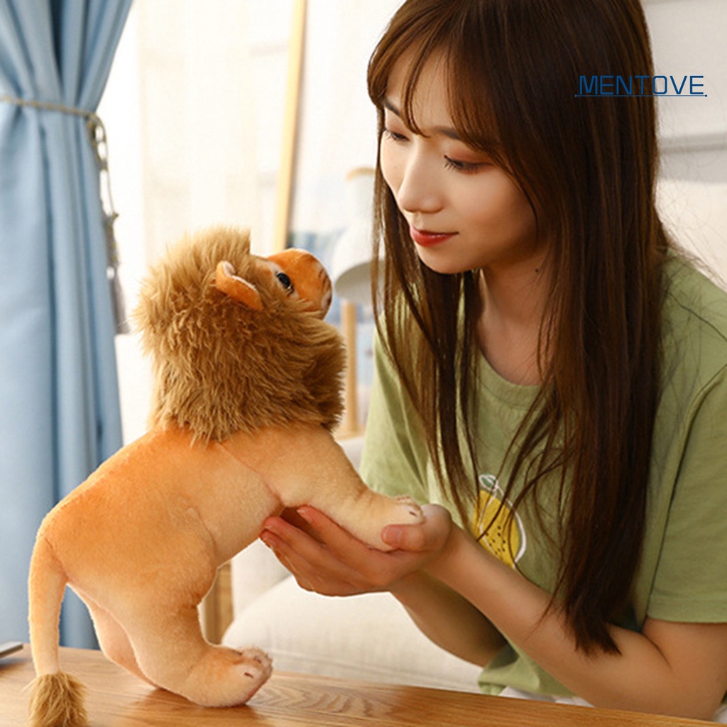 Đồ chơi nhồi bông Hình Sư Tử Mềm Mại Kích Thước 23 / 28cm Trang Trí Ghế Sofa