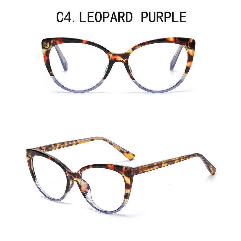 Kính Mát Mắt Mèo TR90 Chống Ánh Sáng Xanh Trong Suốt Phong Cách Cổ Điển Cho Nữ