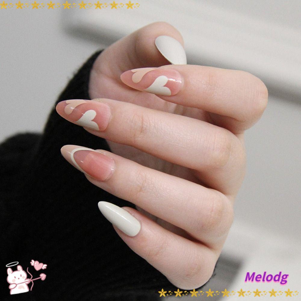 Bộ 24 Móng Tay Giả Hình Bướm Diy