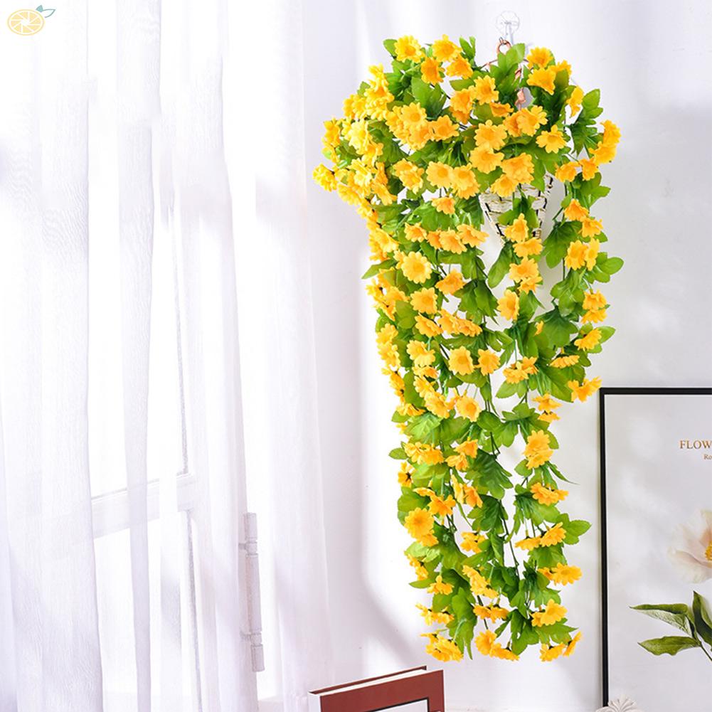 【VARSTR】Realistic Artificial Hanging Flower Vine for Home Decor Silk &amp; Plastic (Chrysanthemum)