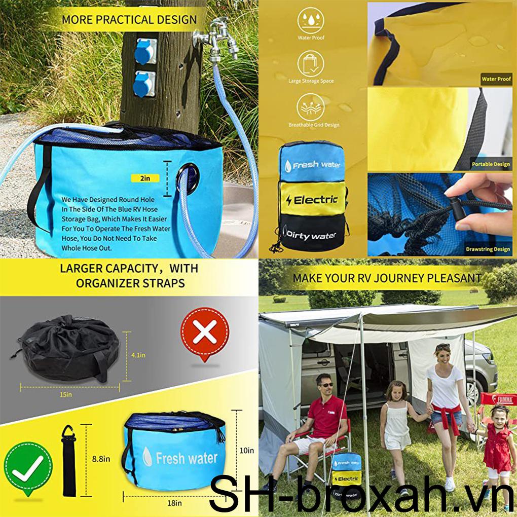 Túi Lưới Dây Rút Đựng Đồ Thoáng Khí Sắp Xếp Gọn Gàng Cho Hoạt Động Ngoài Trời