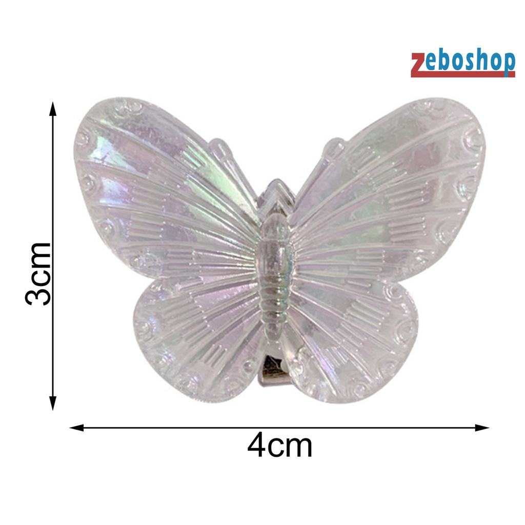 Kẹp Tóc Hình Bướm Trong Suốt Tạo Hiệu Ứng 3D Xinh Xắn Cho Nữ