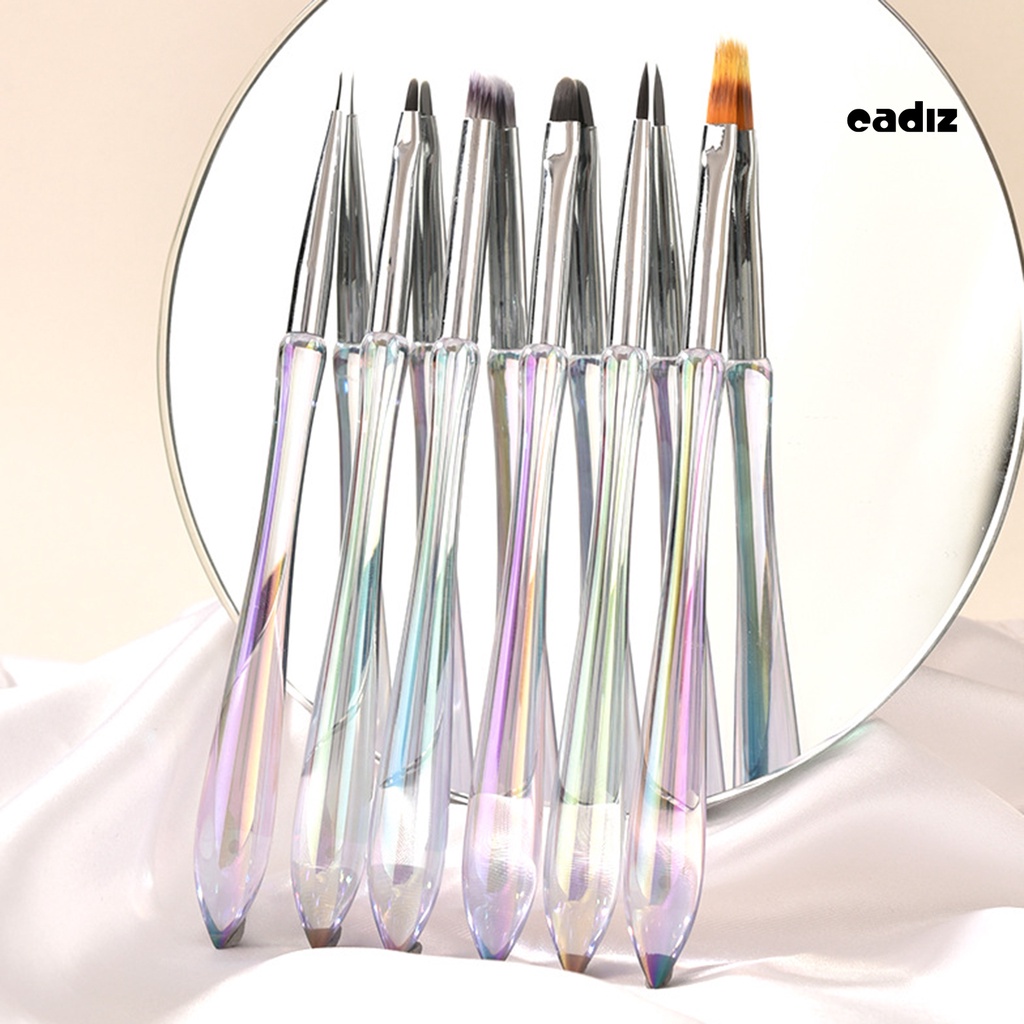 Set 12 Cọ Vẽ Móng Tay Nghệ Thuật Bằng Sợi Nylon Chống Trượt Linh Hoạt Chuyên Dụng Cho Salon DIY