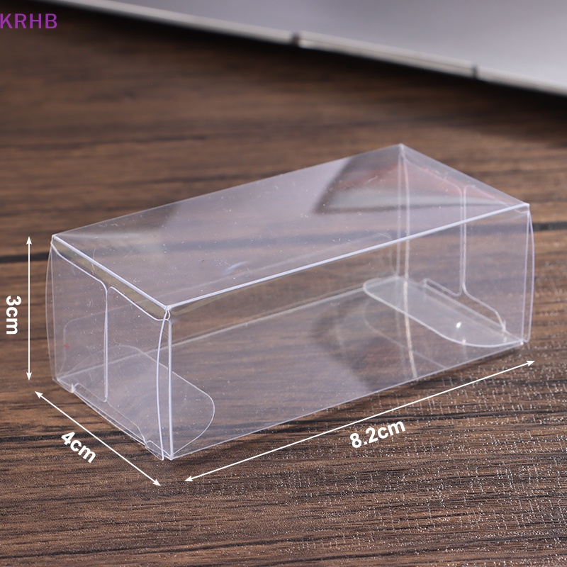 10 Hộp Trưng Bày Mô Hình Xe Hơi 82 * 40 * 30mm Bằng PVC 1 / 64