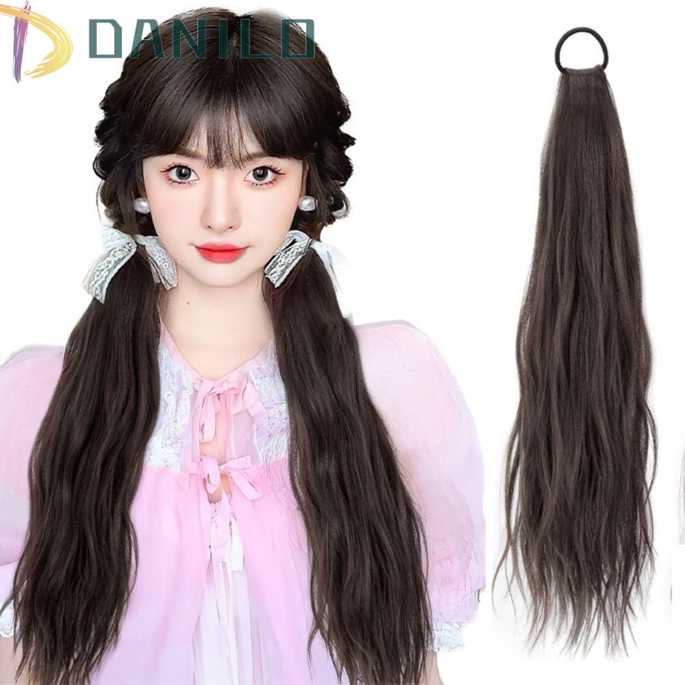 Tóc Giả Dài Xoăn Tự Nhiên Bằng Sợi Tổng Hợp Co Giãn Hóa Trang Lolita Dành Cho Bạn Nữ