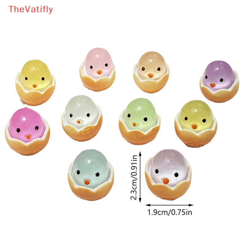 [Thevalifly] Tượng Gà Mini Bằng Nhựa Phát Quang Trang Trí Sân Vườn