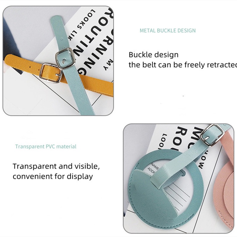 1 Thẻ Đánh Dấu Ghi Tên Hành Lý Màu Trơn