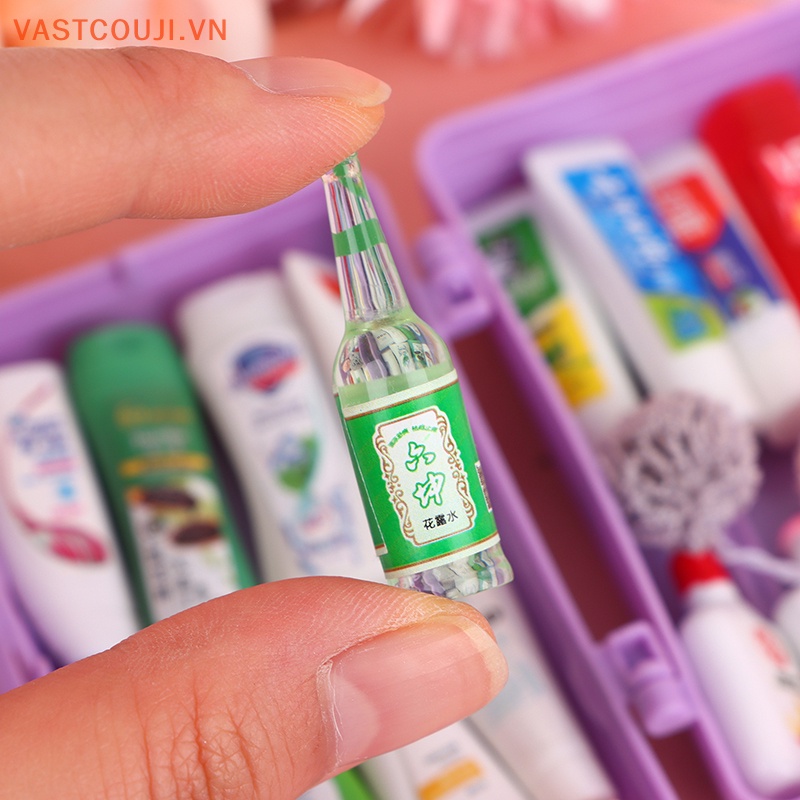 1 Bộ Đồ Dùng Nhà Tắm Tỉ Lệ 1: 12 Trang Trí Nhà Búp Bê