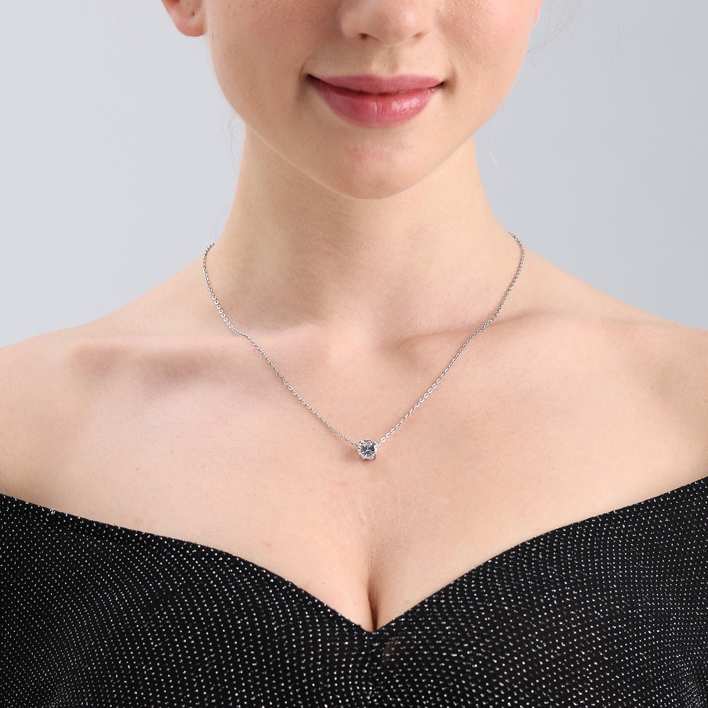 1 Vòng cổ Mặt Trái Tim Đính Đá Zircon Thời Trang