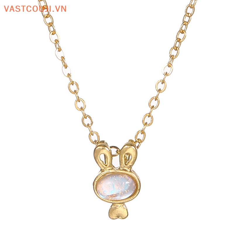 Vòng Cổ Tua Rua Một Lớp Hình Thỏ Màu Vàng Kim Phong Cách Âu Mỹ Đơn Giản Thời Trang Cho Nữ