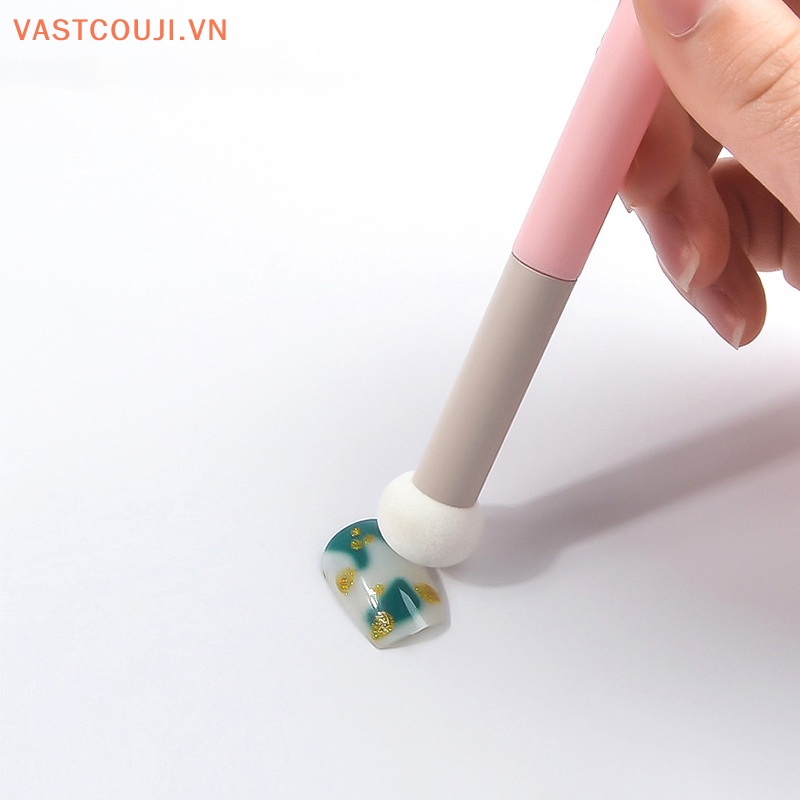 1 Cọ Đầu Xốp Chấm Bi Trang Trí Móng Tay